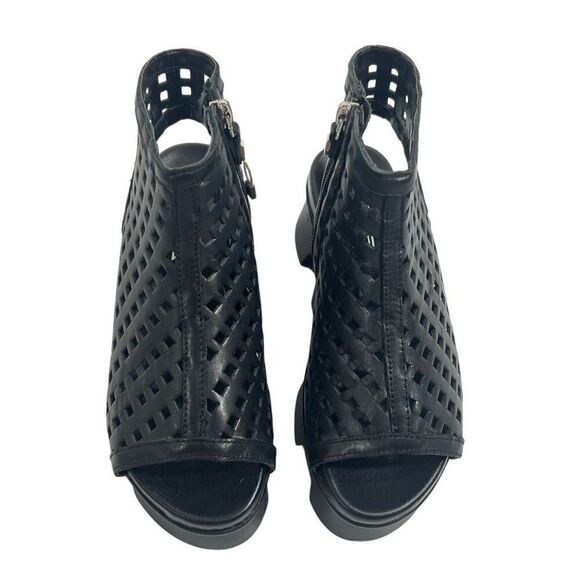 Cult NWT Size 6 Women's Black Platform Cut-Out Open Toe Thick Soled Sandal - Picture 3 of 10